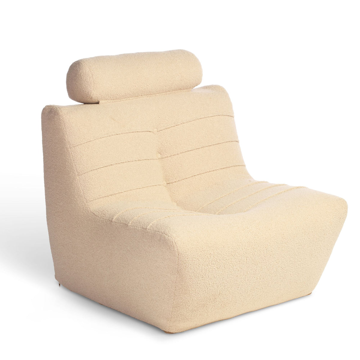 Cream Boucle Chair - UK Crafted