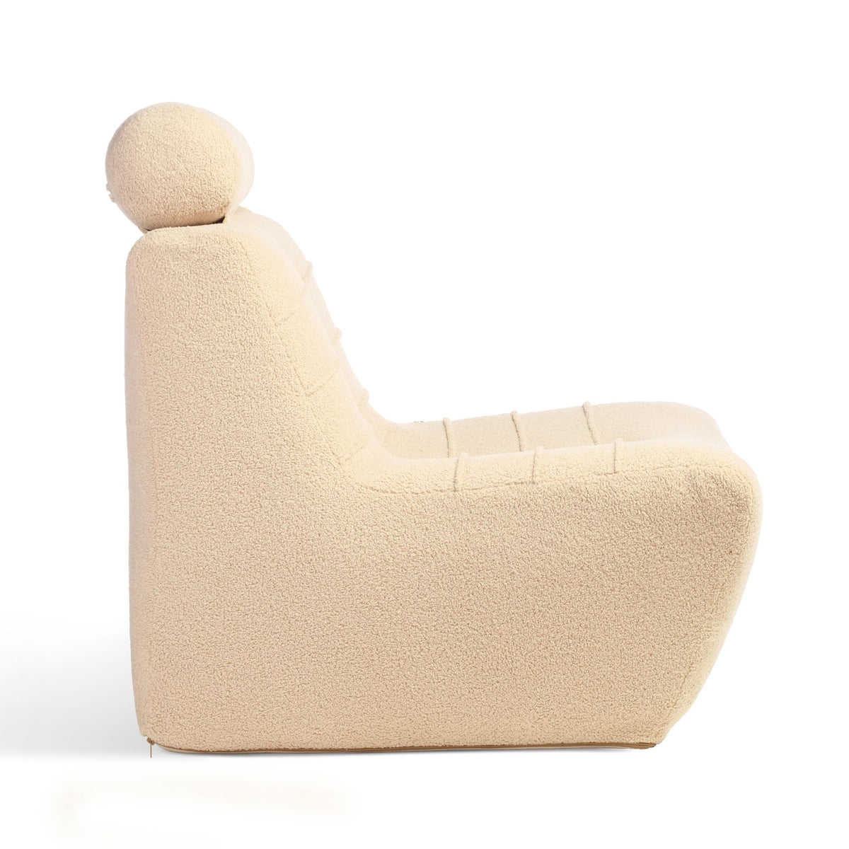 Cream Boucle Chair - UK Crafted