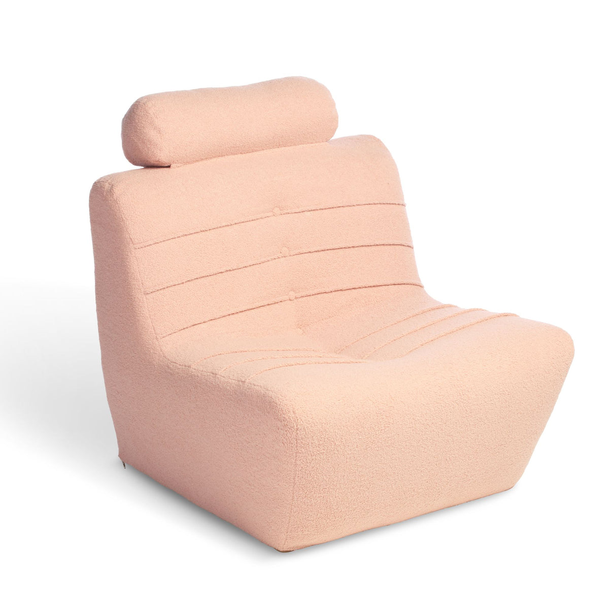 Pink Boucle Comfortable UK Made Chair