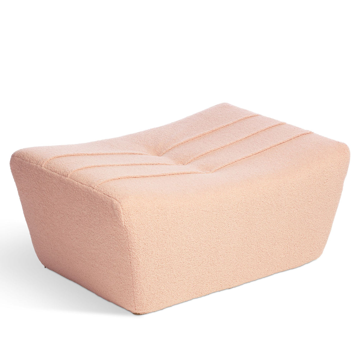 Pink Boucle Footstool UK Crafted