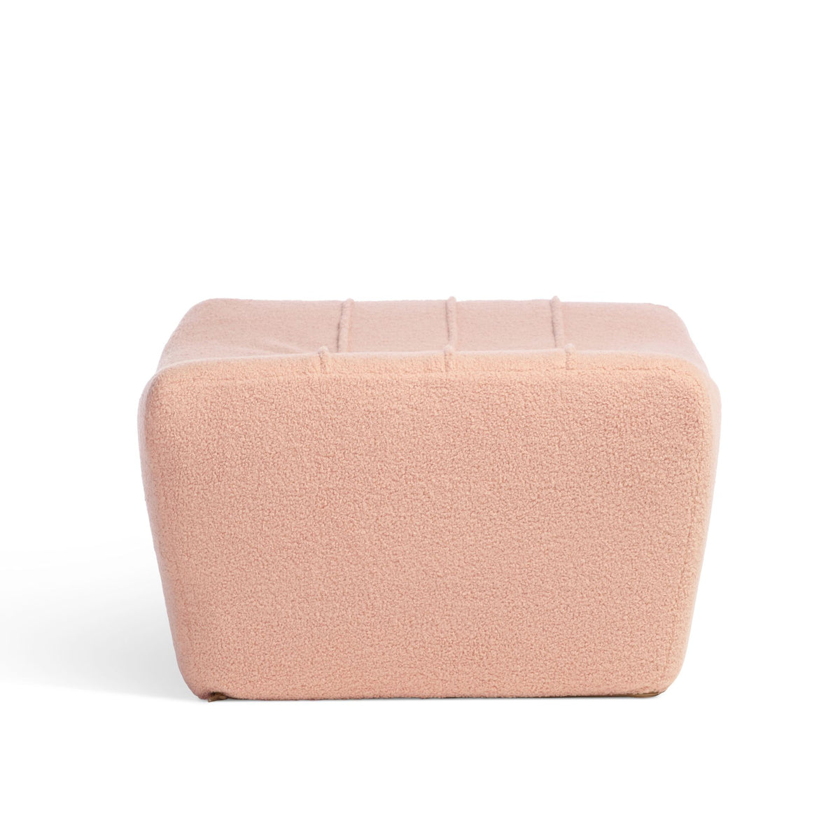 Pink Boucle Footstool UK Crafted