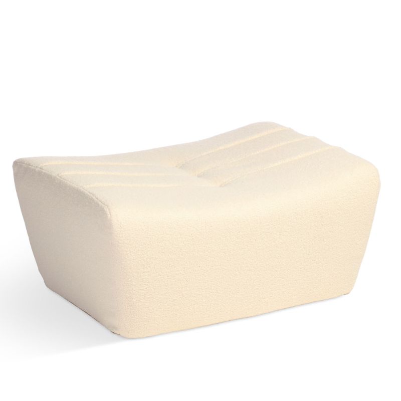 UK Made Vanilla Boucle Footstool