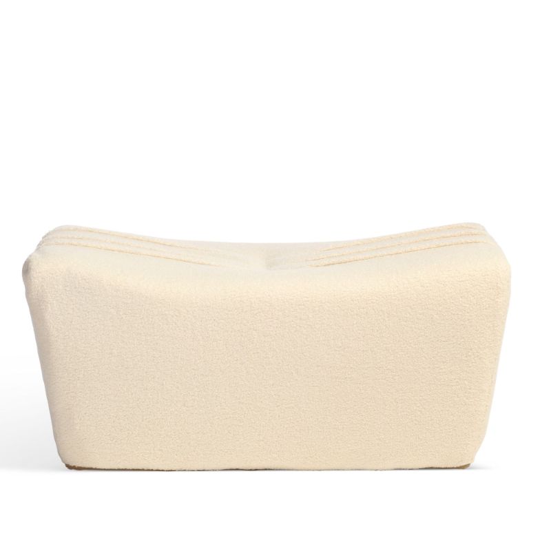 UK Made Vanilla Boucle Footstool