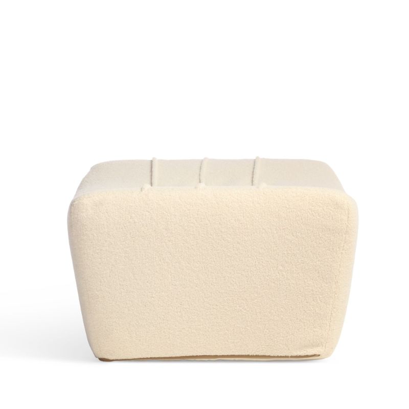 UK Made Vanilla Boucle Footstool