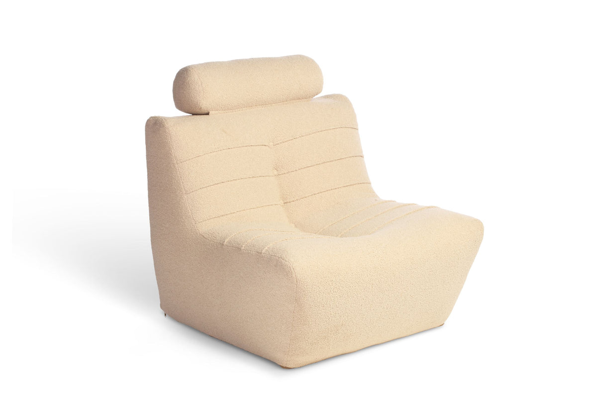 Cream Boucle Chair - UK Crafted