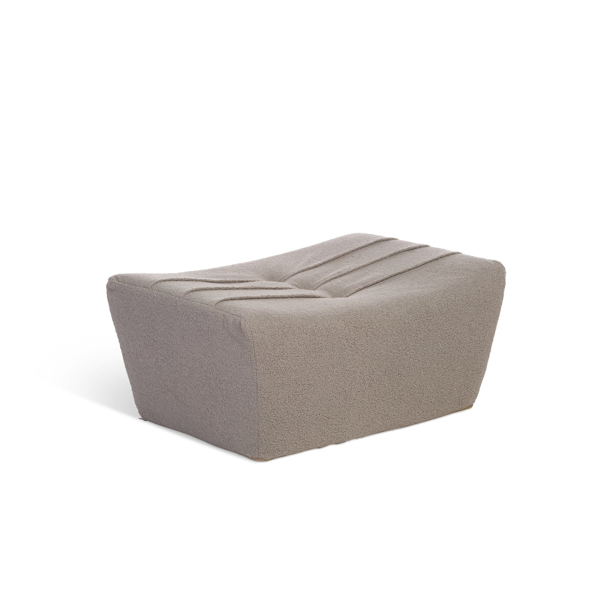 UK-Made Shadow Grey Boucle Footstool