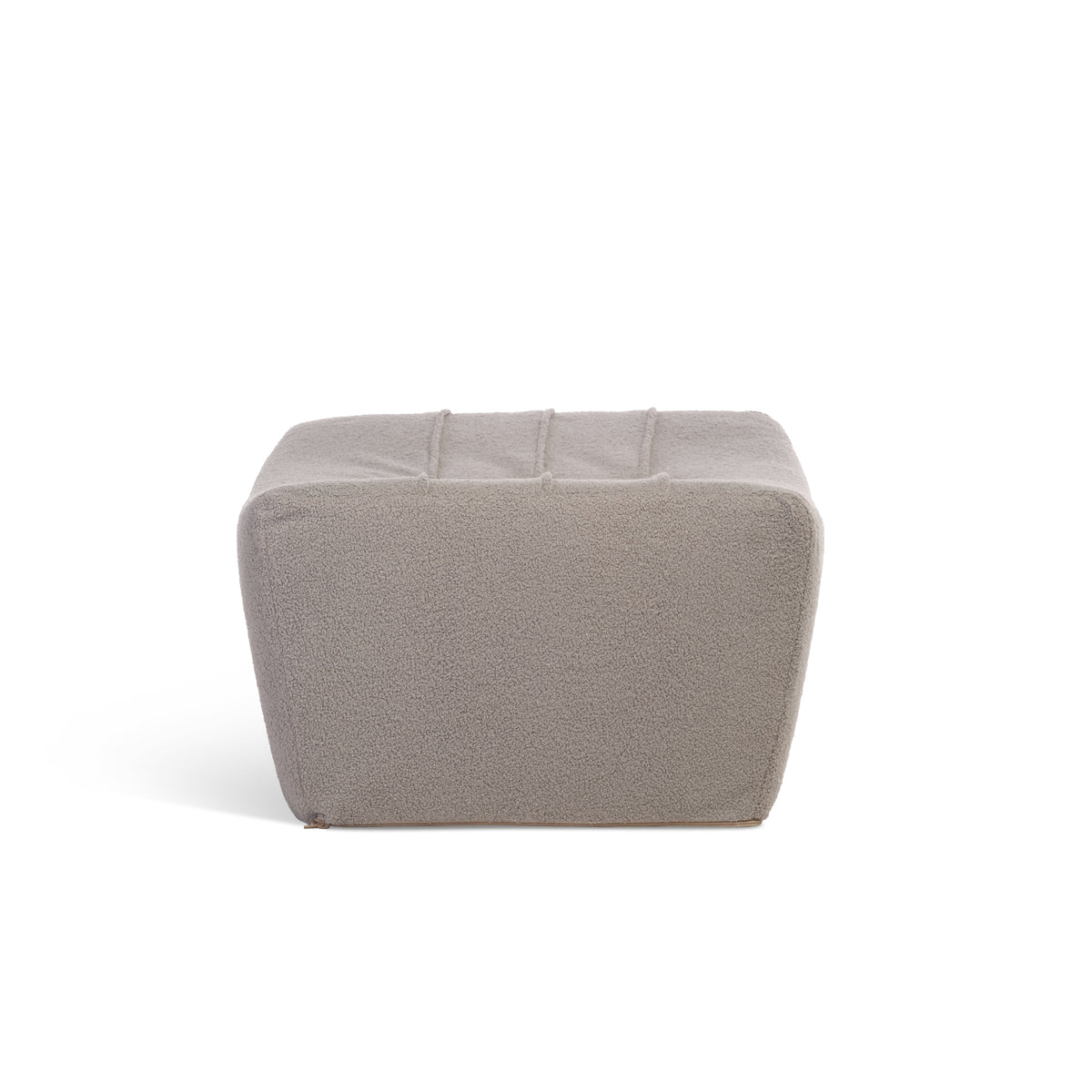 UK-Made Shadow Grey Boucle Footstool
