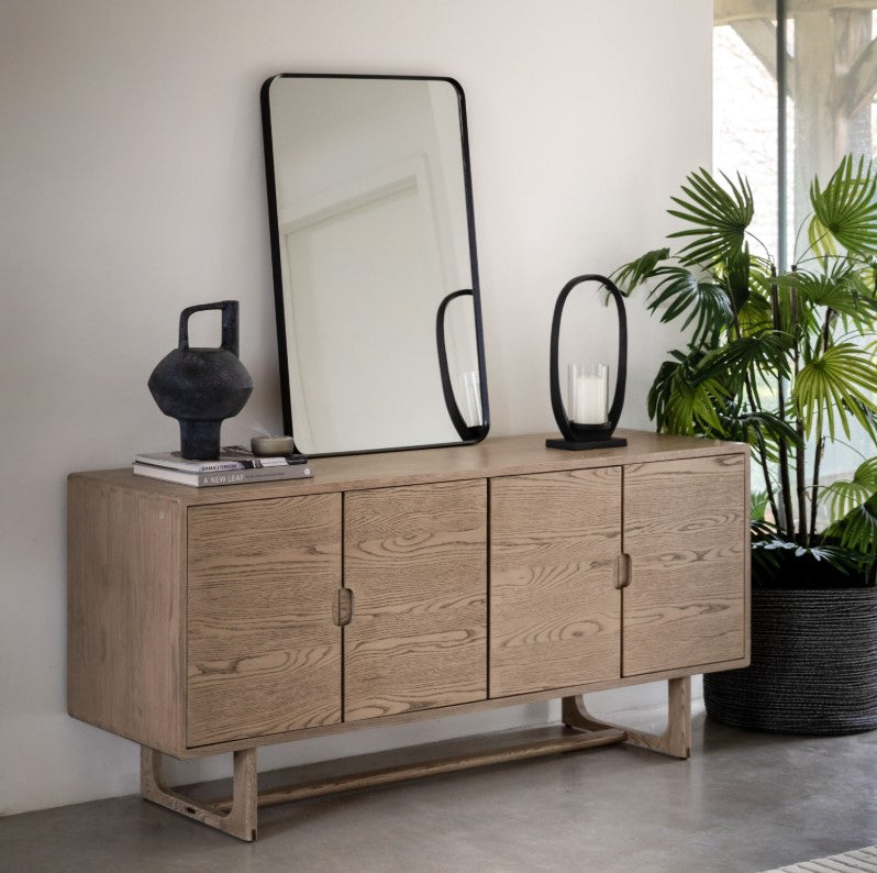 Craft Oak 4 Door Sideboard Cabinet Smoked