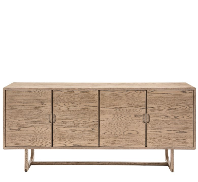 Craft Oak 4 Door Sideboard Cabinet Smoked