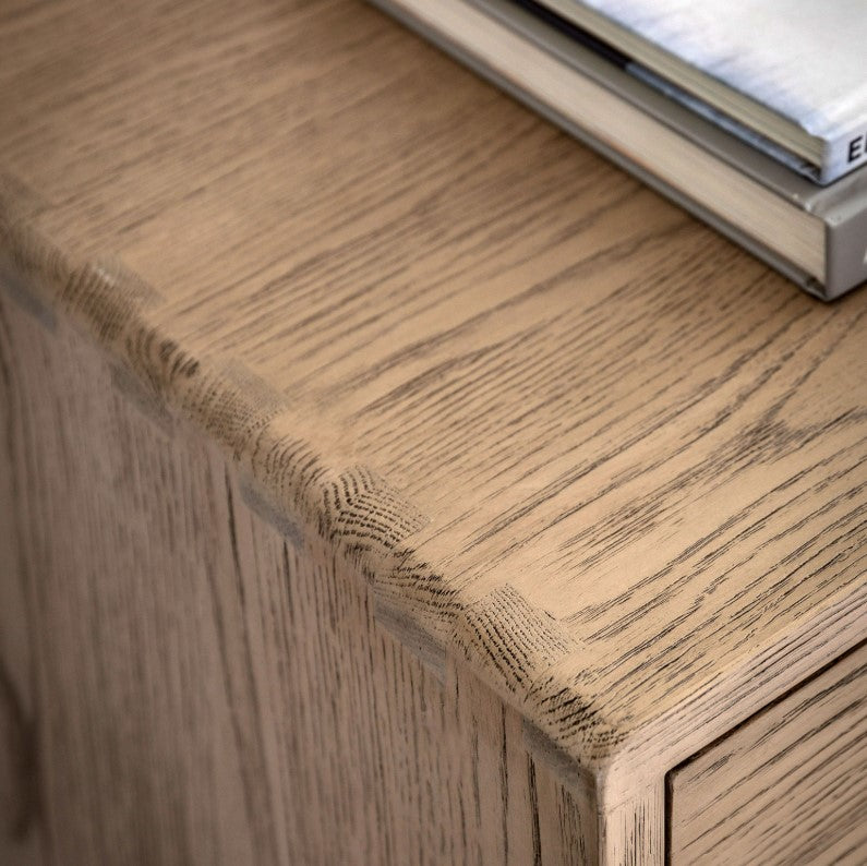 Craft Oak 4 Door Sideboard Cabinet Smoked