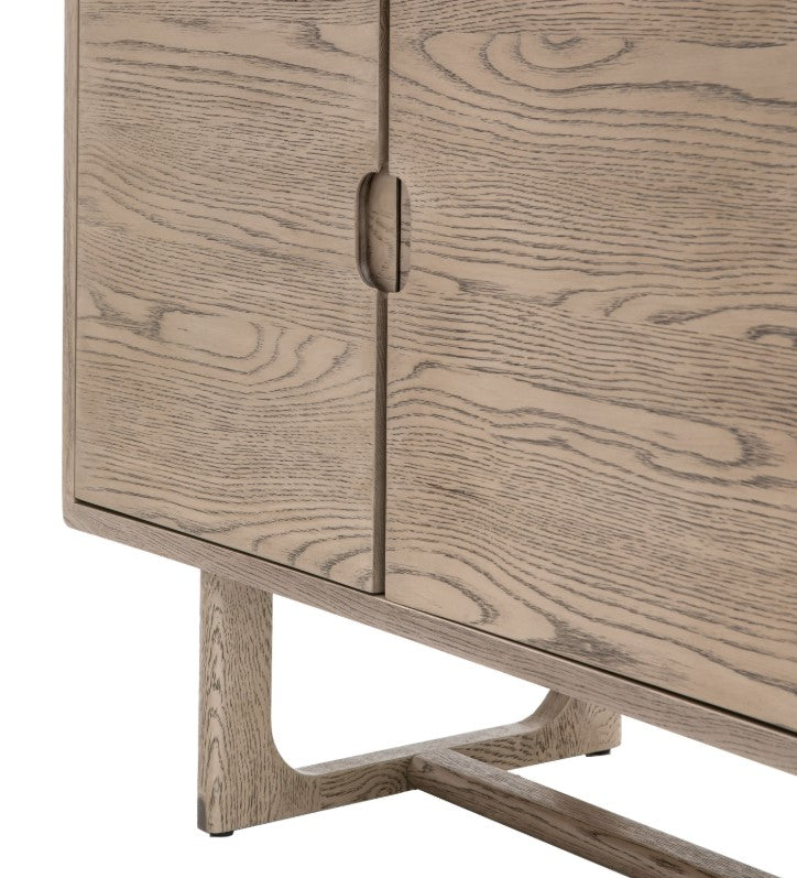 Craft Oak 4 Door Sideboard Cabinet Smoked