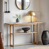 Craft Oak Console Table with Shelf Natural