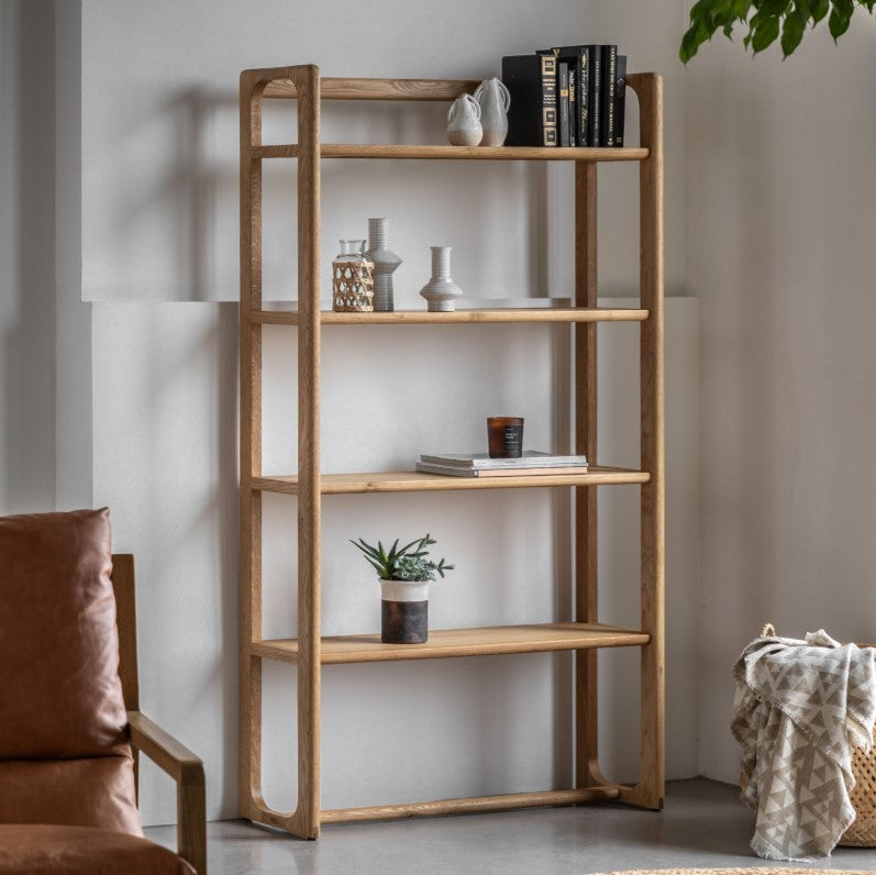 Craft Open Display Tall Bookshelves Unit Natural