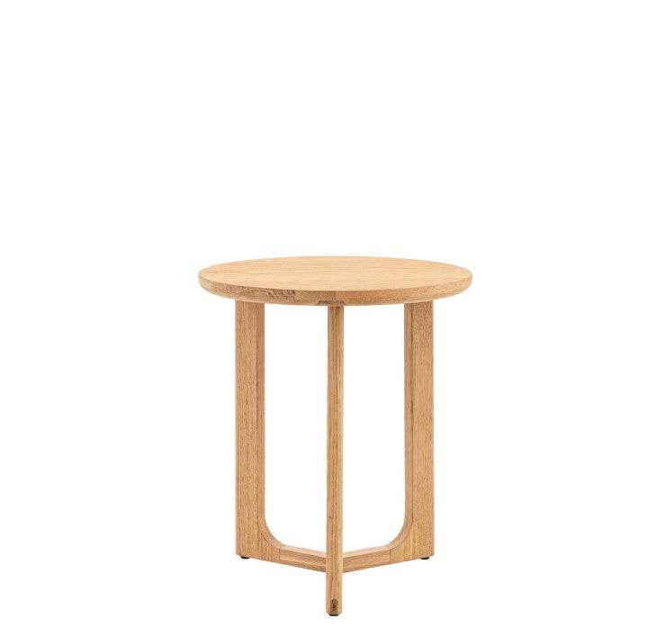Craft Wooden Round Side Table Natural