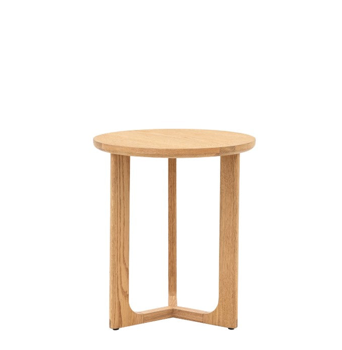 Craft Wooden Round Side Table Natural