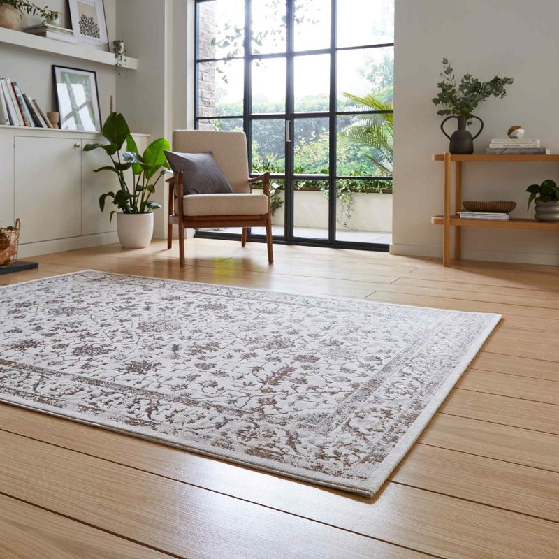 janus flat rug in beige and multi 2 sizes available