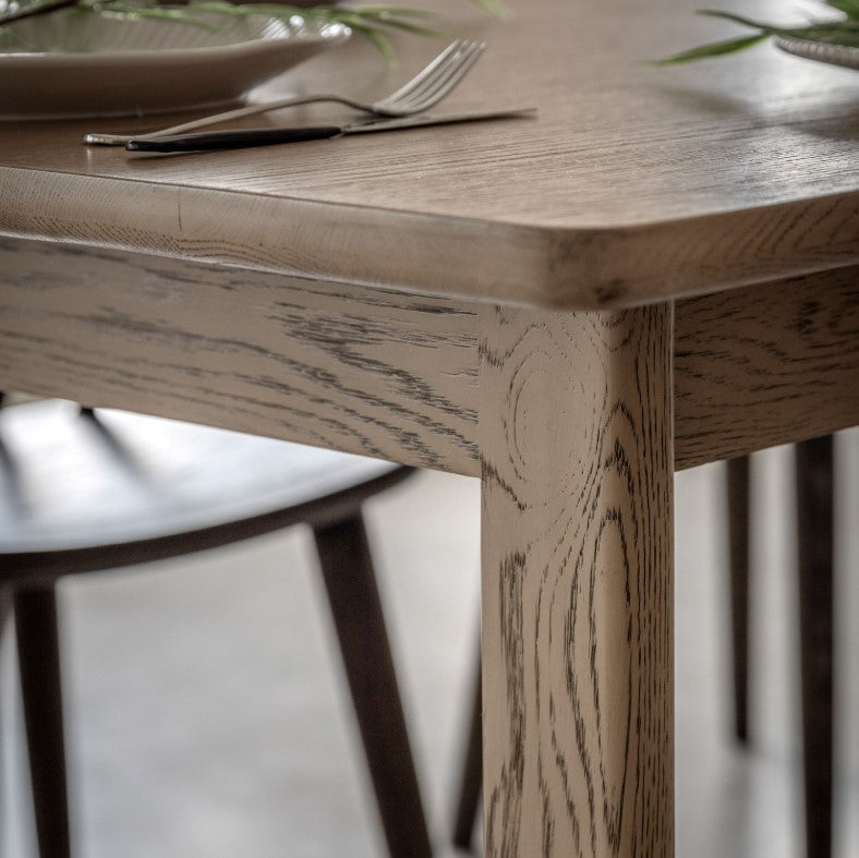 Creswell Extendable Rectangle Dining Table in Smoked