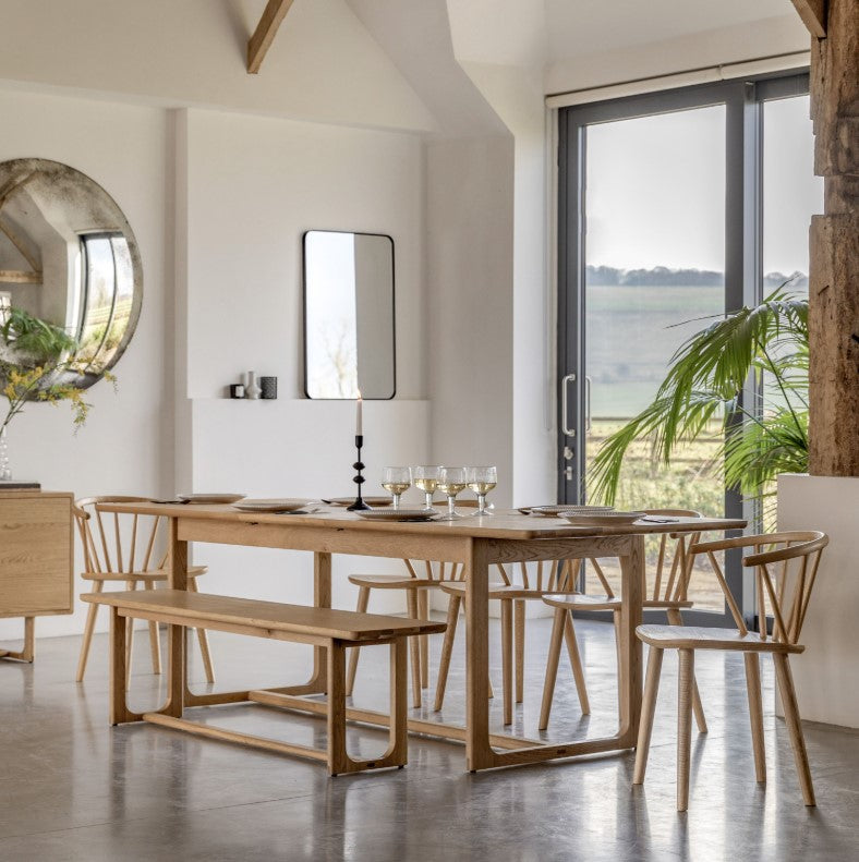 Creswell Extendable Rectangle Dining Table in Natural