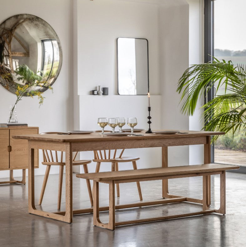 Creswell Extendable Rectangle Dining Table in Natural