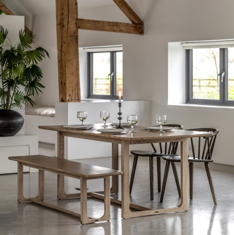 Creswell Rectangle Dining Table in Smoked