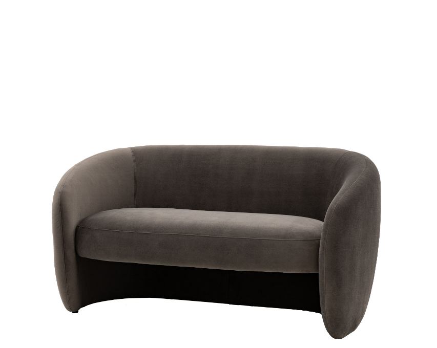 Corfu Curved Sofa in Dark Brown