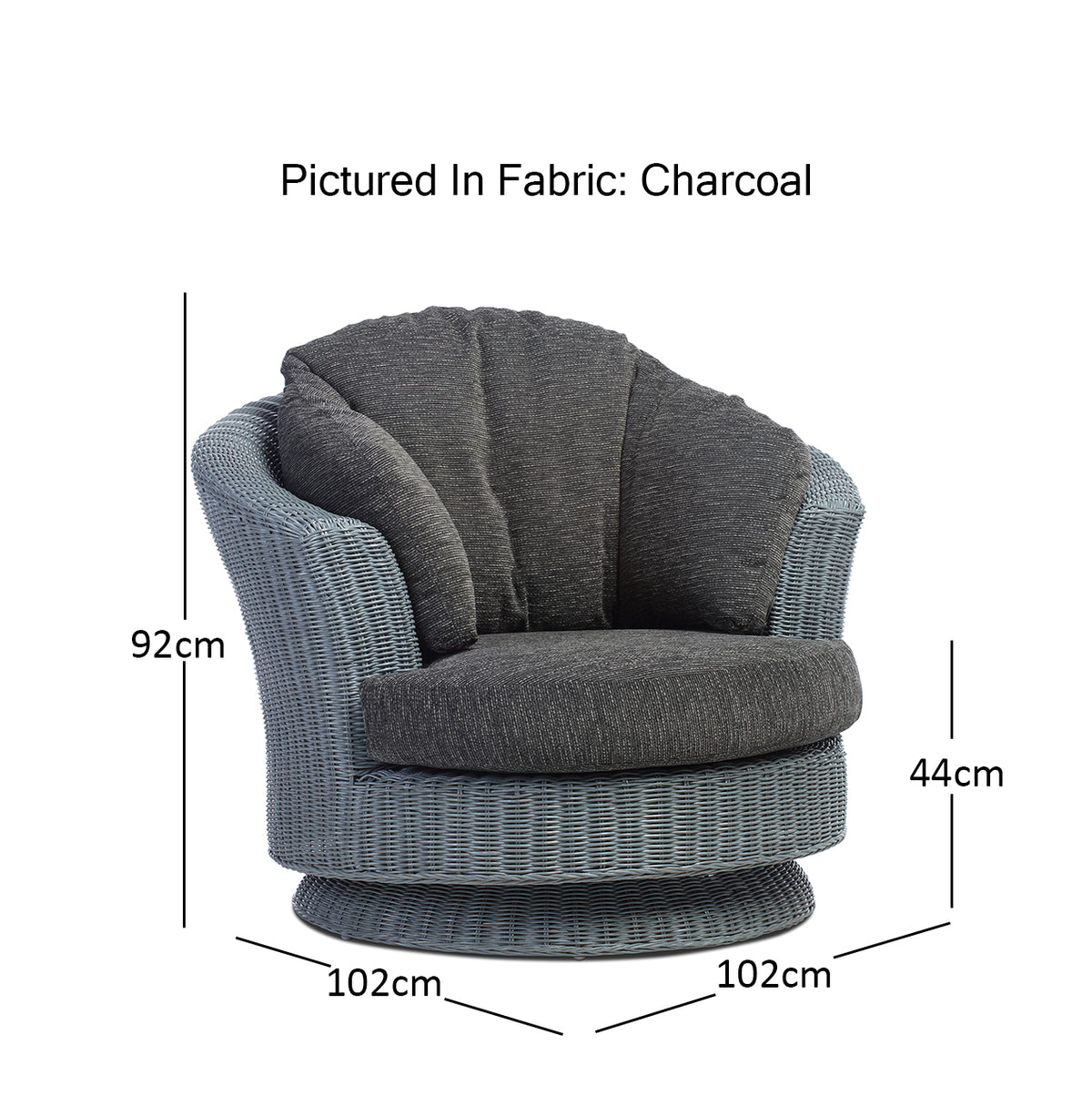 Grey Wash Lyon Swivel Chair