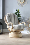 Dijon Natural Wash Deluxe Swivel Rocker Chair