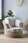 Dijon Natural Wash Lyon Swivel Chair