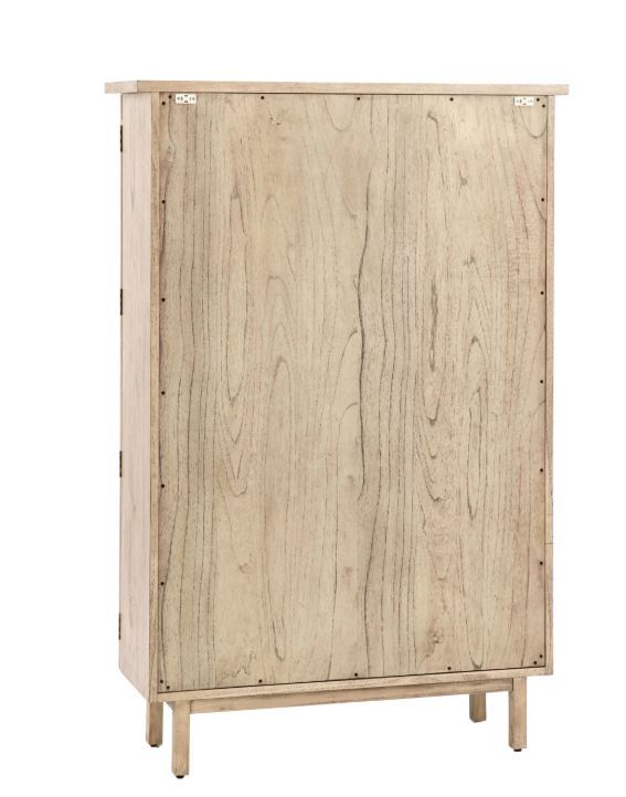 Kyrono Tall 2 Door Cupboard Oak Cabinet