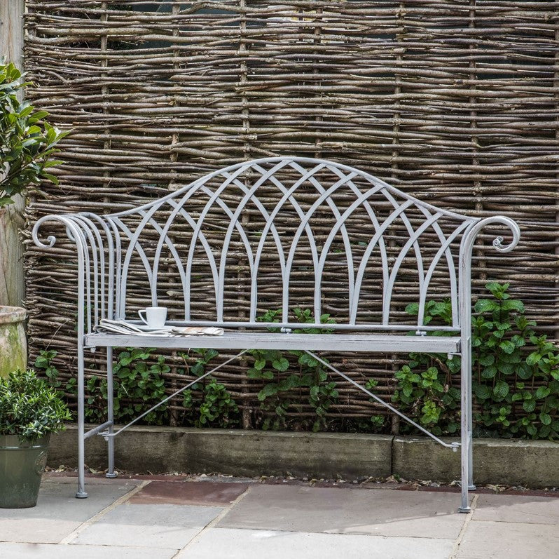 Dame Outdoor Bench - Distressed Grey