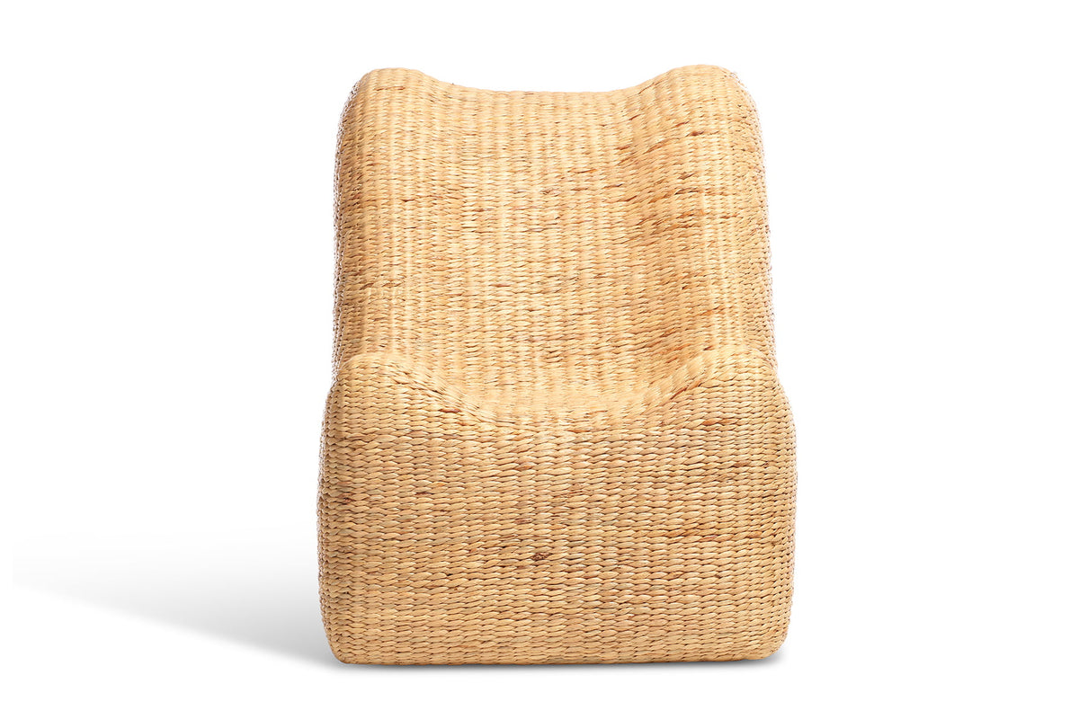 danish rattan armless chair