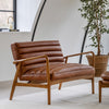 Datsun 2 Seater Sofa Vintage Brown Leather
