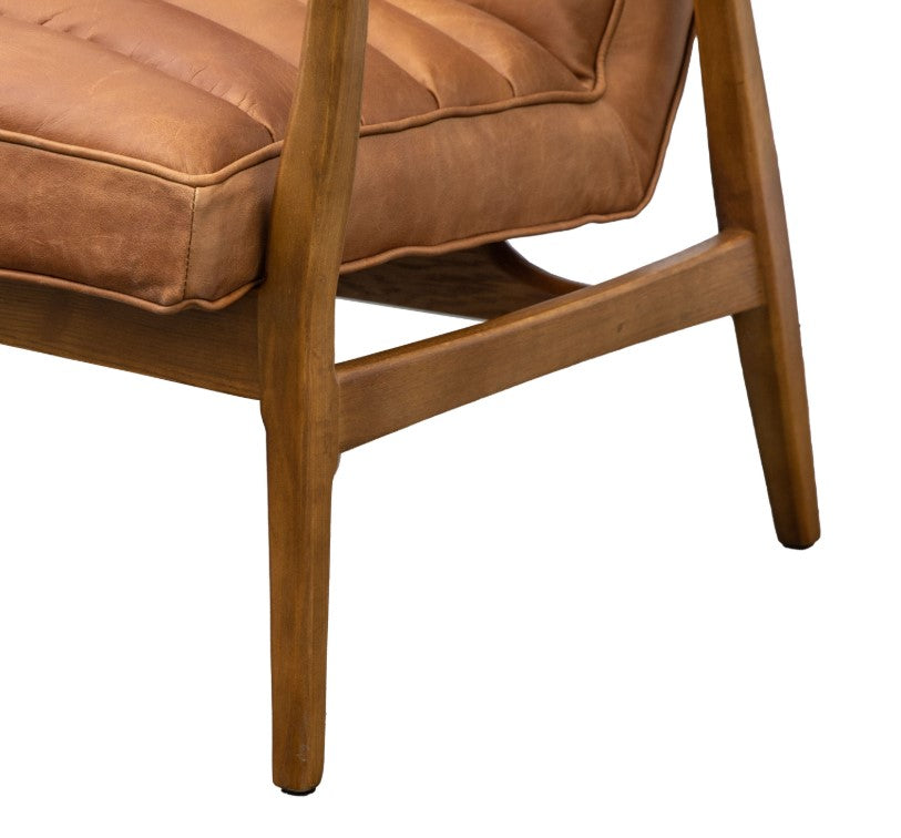 Datsun 2 Seater Sofa Vintage Brown Leather