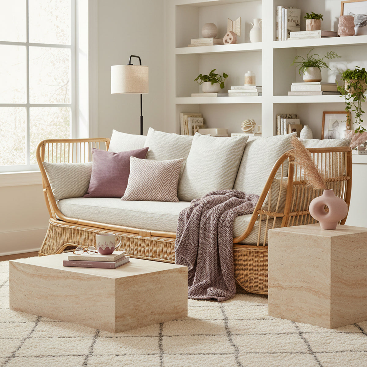 Natural Rattan Day Bed