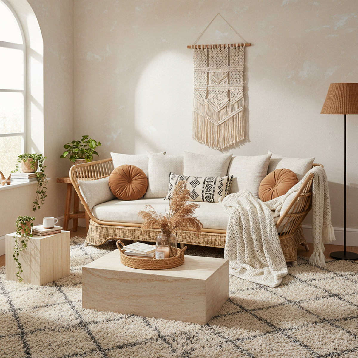 Natural Rattan Day Bed