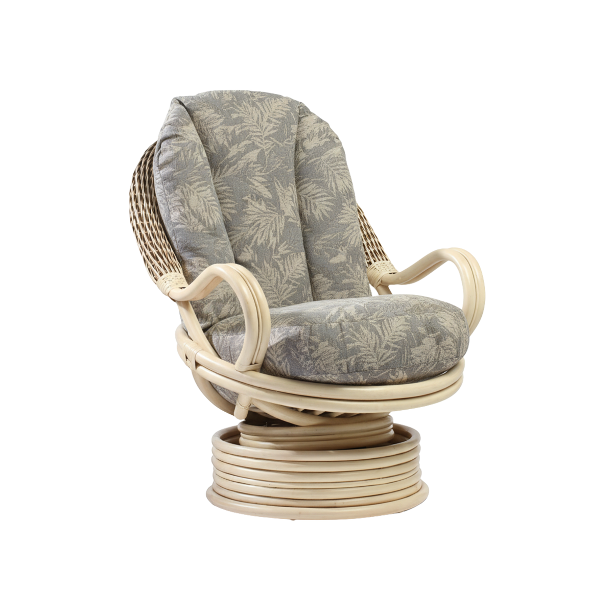 Natural Wash Deluxe Swivel Rocker Chair in Hawaiian Palm