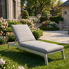 Dessa Outdoor Sun Lounger in White