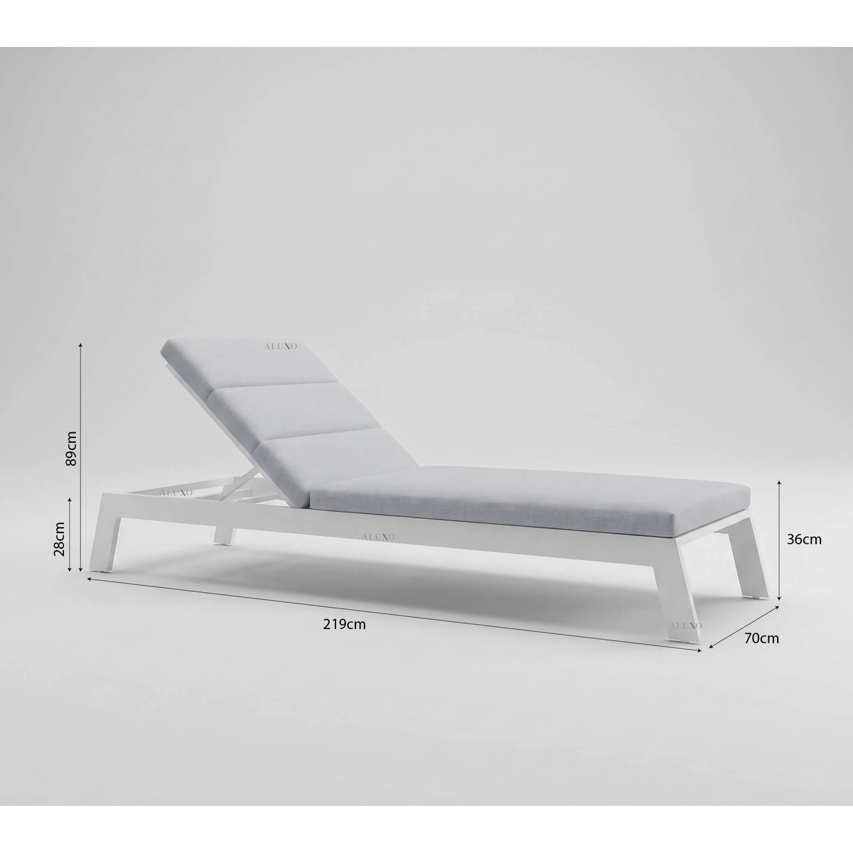 Dessa Outdoor Sun Lounger in White