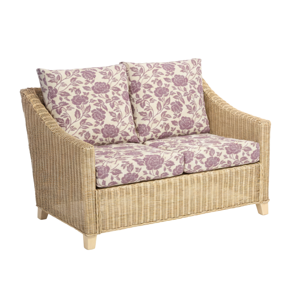 Dijon Natural Wash Cane 2-Seater Sofa in Prague