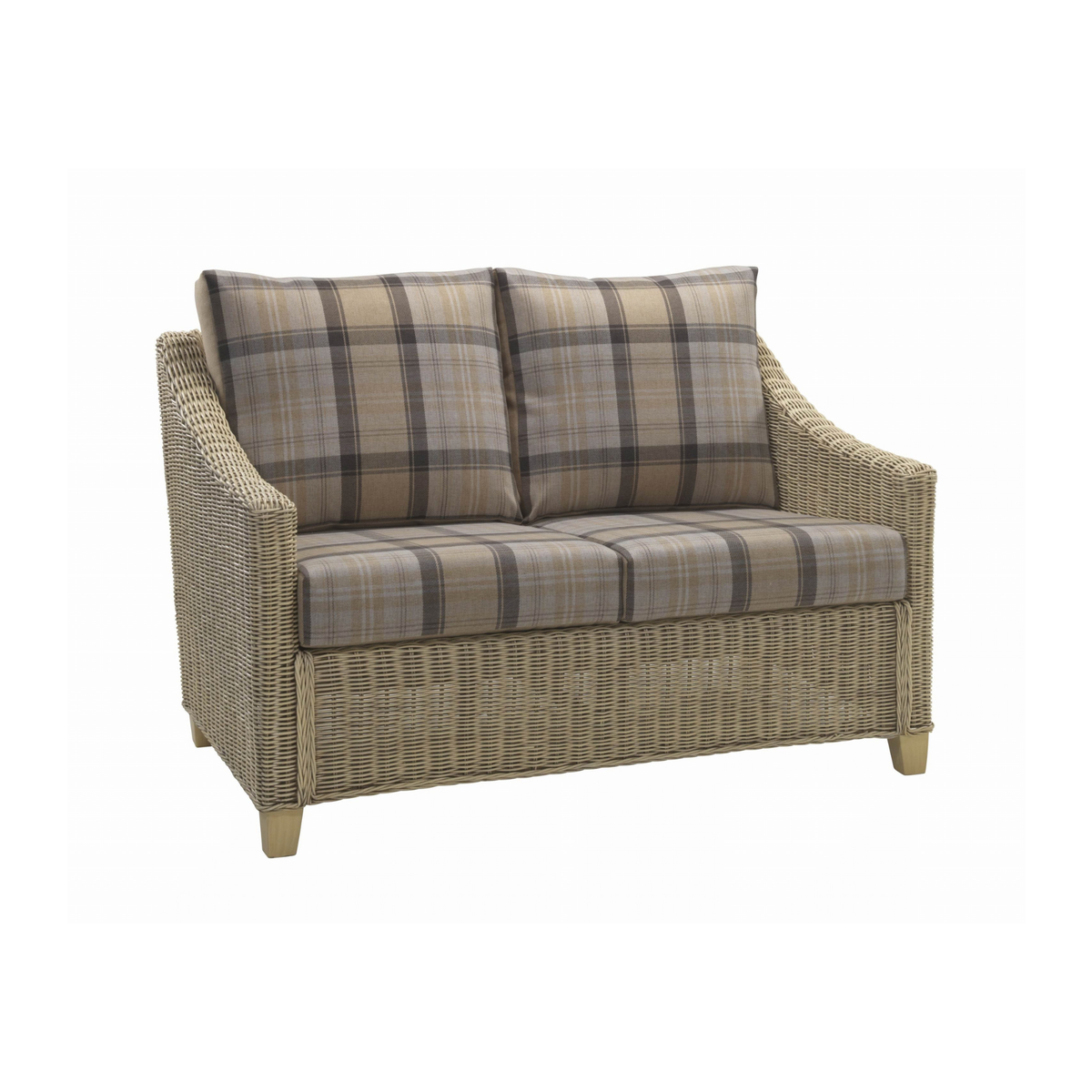 Dijon Natural Wash Cane 2-Seater Sofa, Two Armchairs, Footstool in Highland