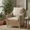 Dijon Natural Wash Cane Armchair Alba Cream