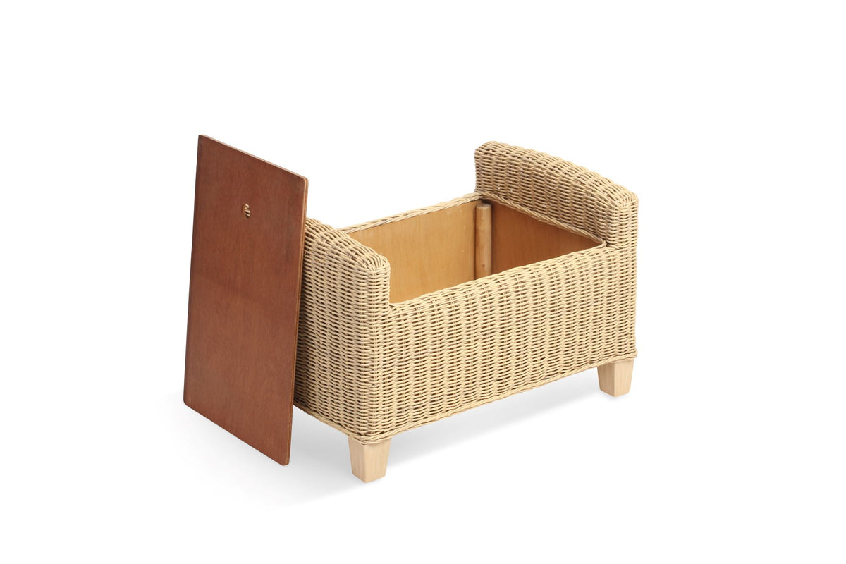 Dijon Natural Wash Cane Footstool with Storage