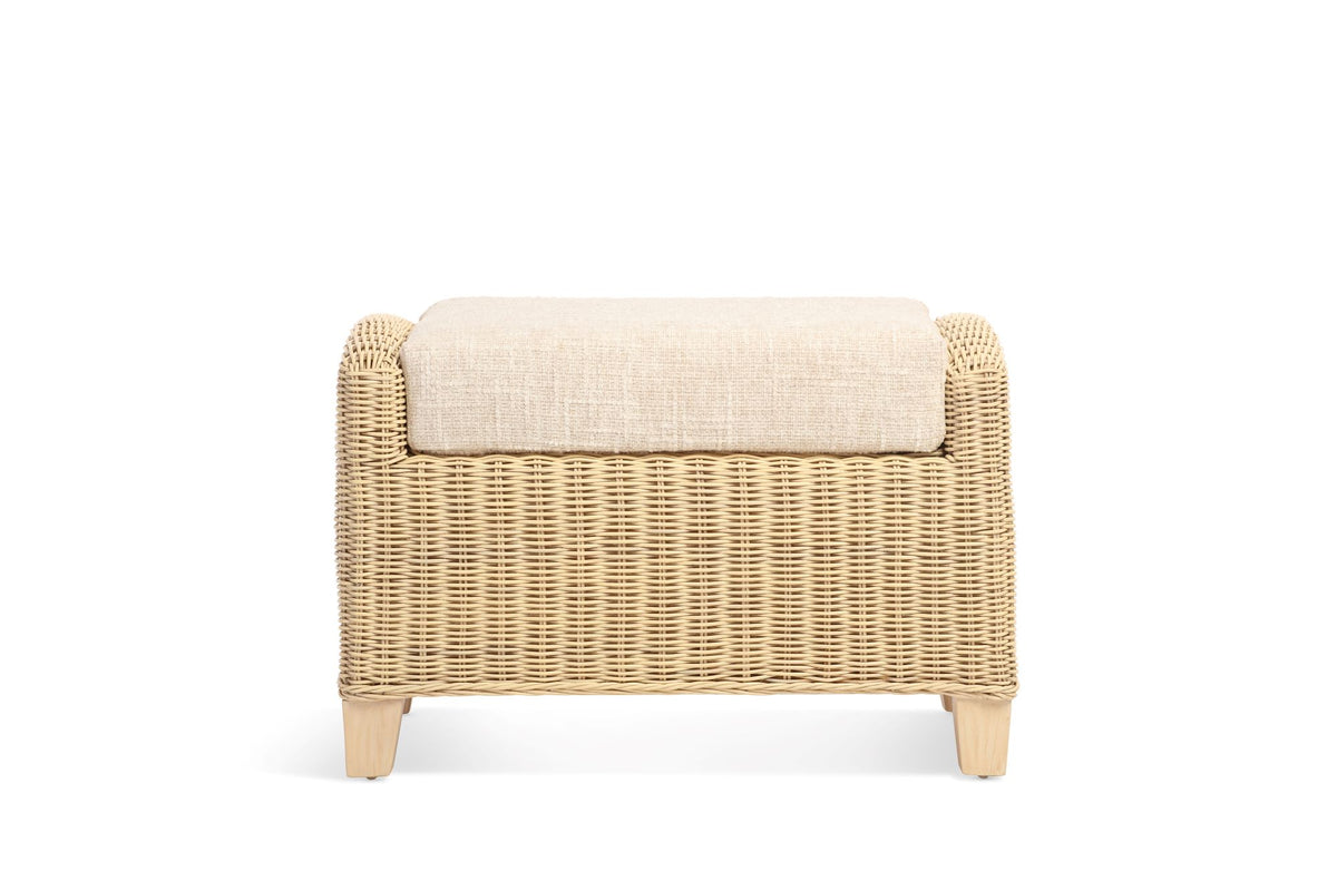 Dijon Natural Wash Cane Footstool with Storage