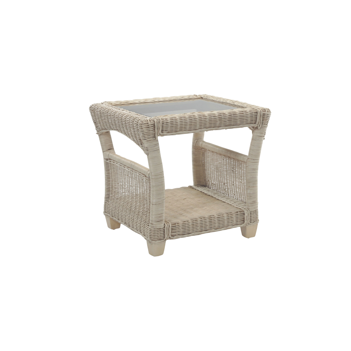 Dijon Natural Rattan 2 Armchairs and Lamp Table in Lily
