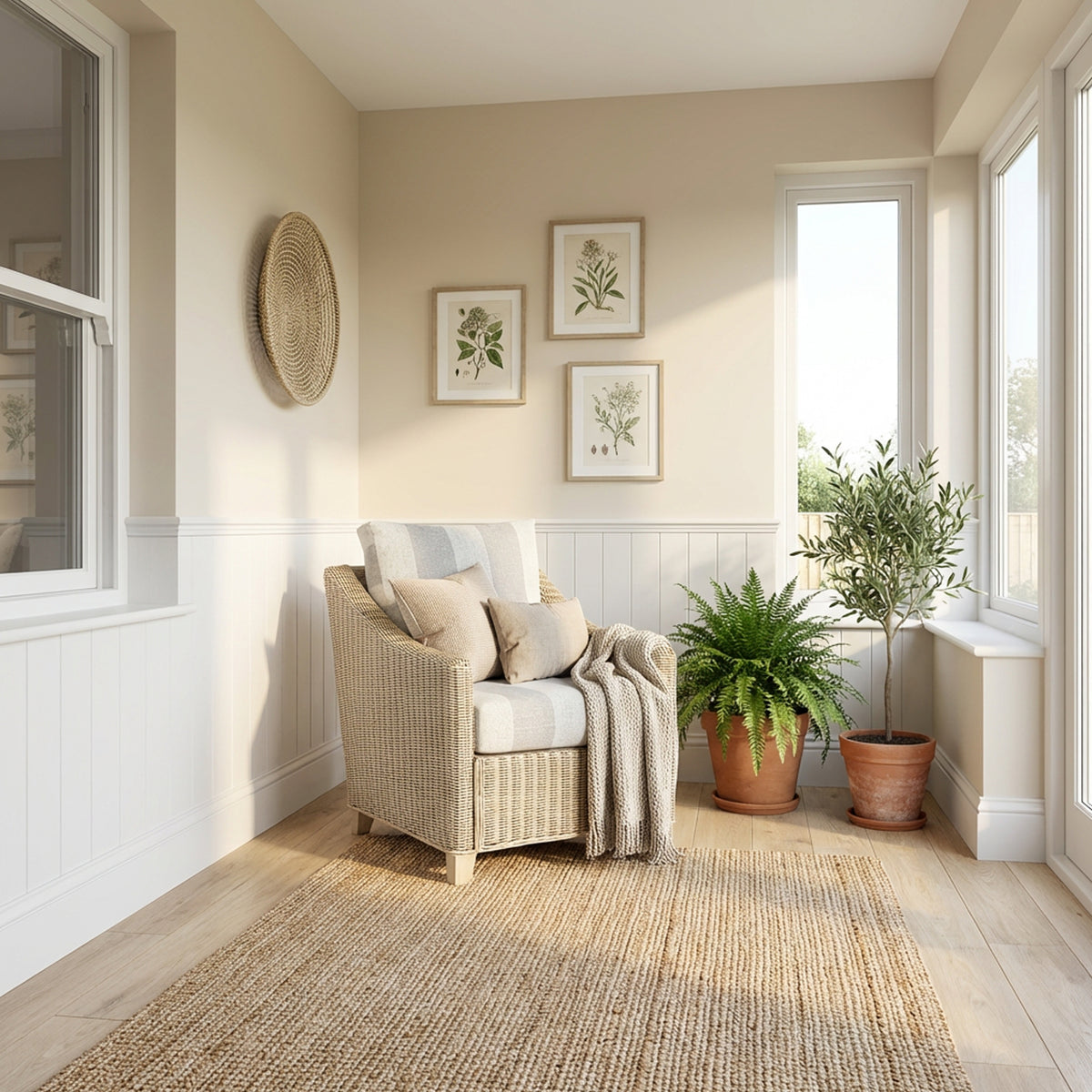 Dijon Natural Wash Cane Armchair