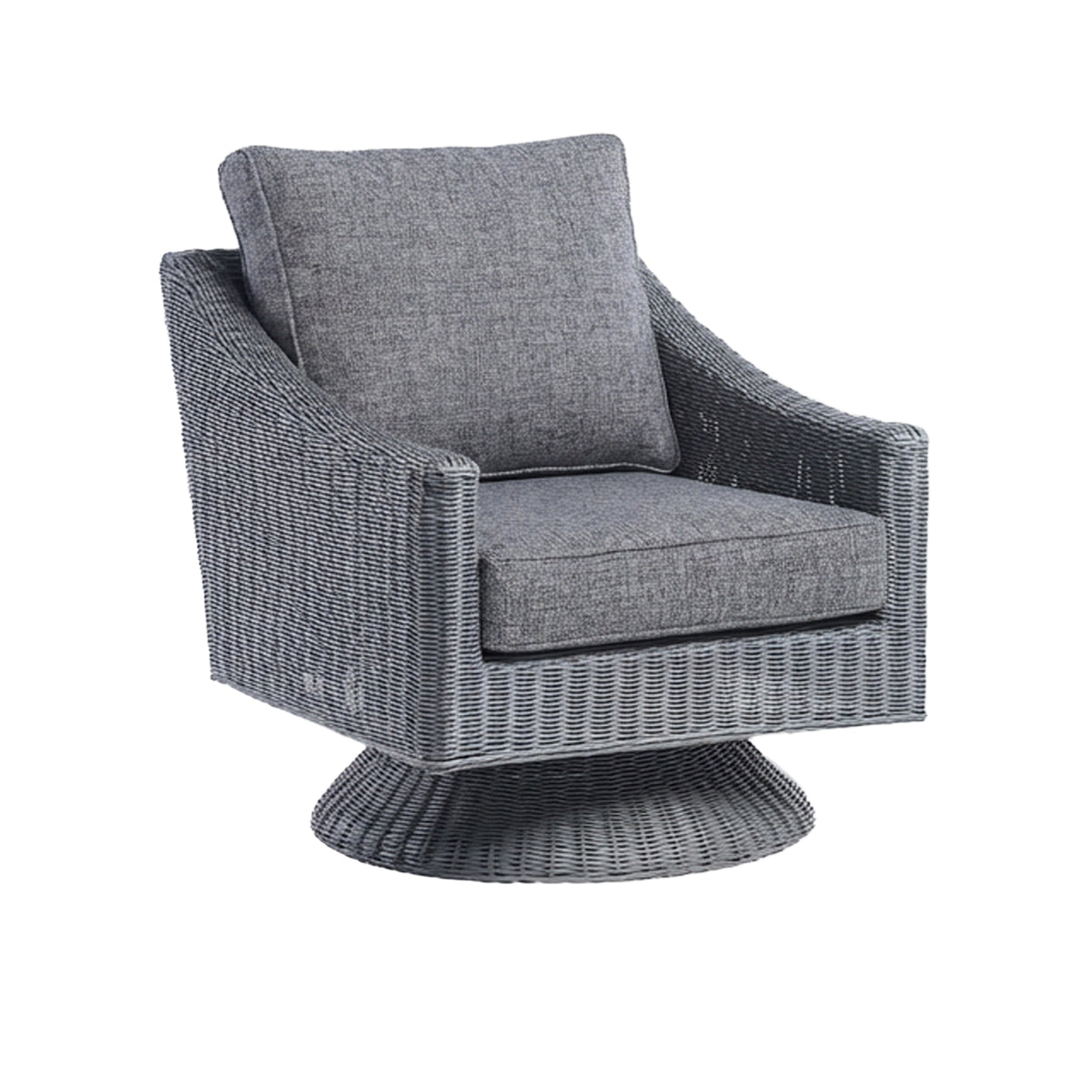 Dijon Grey Wash Swivel Chair in Earth Grey