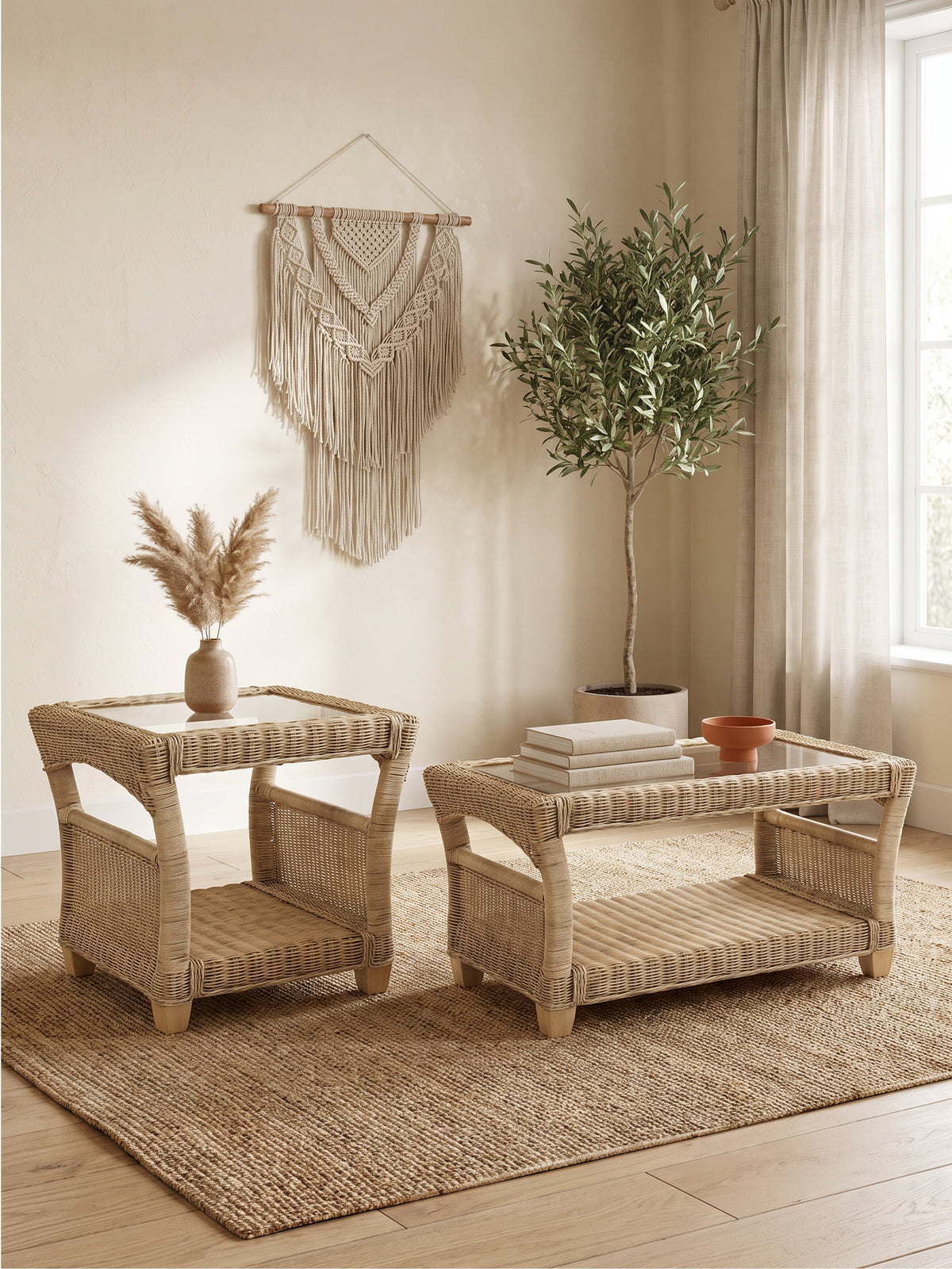 Desser Dijon Natural Wash Rattan Coffee Table