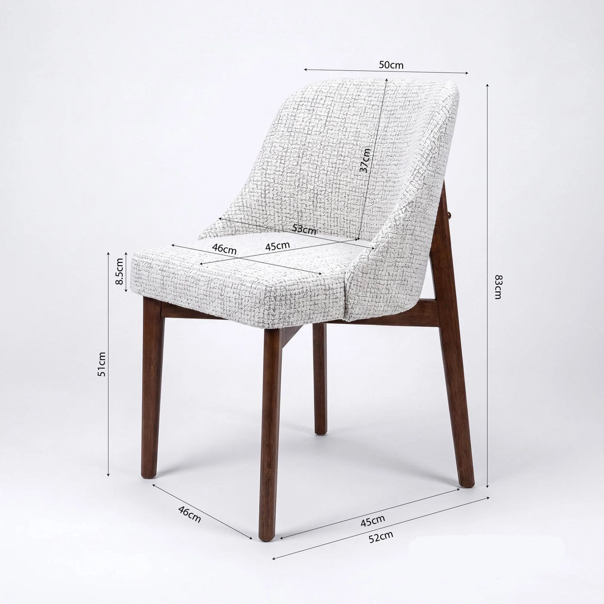 Divino 240cm Walnut Dining Set – Architectural Table with 6 Divino Oatmeal Boucle Chairs