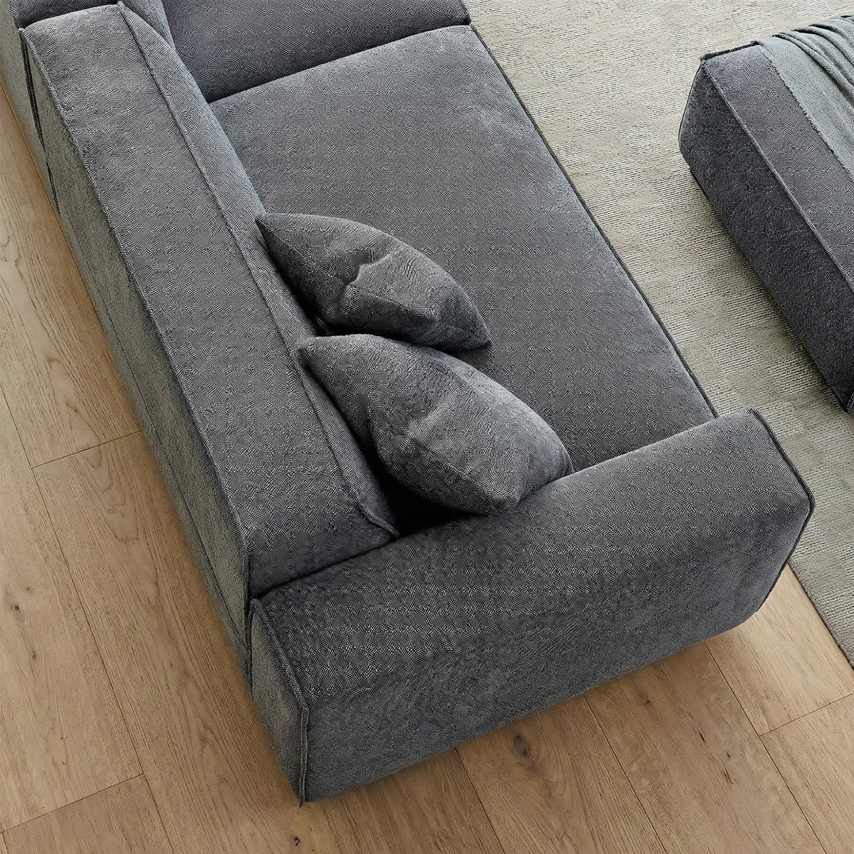 Dorian 3-Seater Sofa in Charcoal Grey Boucle