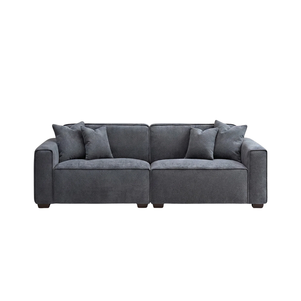Dorian 3-Seater Sofa in Charcoal Grey Boucle